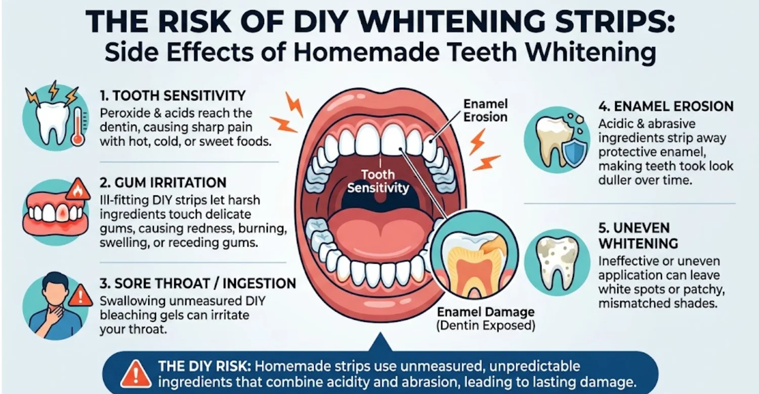 DIY Homemade Teeth Whitening Strips and Enamel Damage2